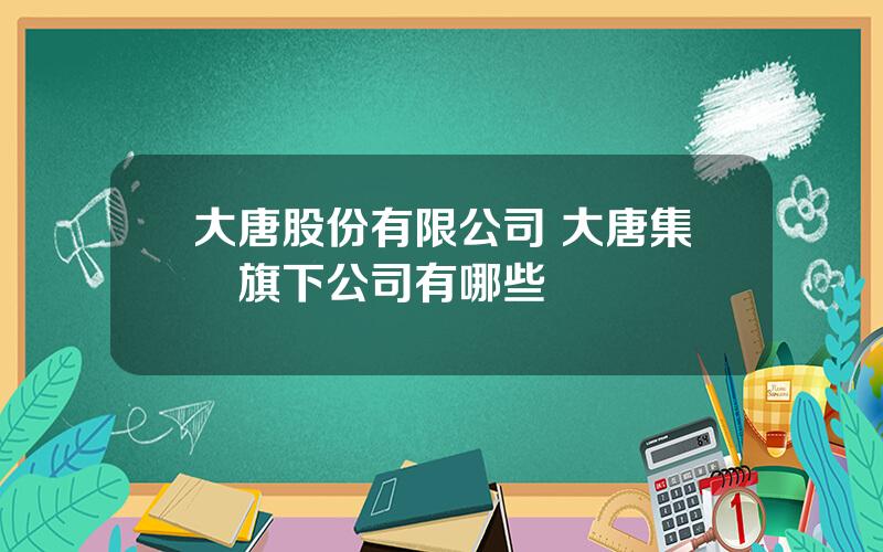 大唐股份有限公司 大唐集團旗下公司有哪些